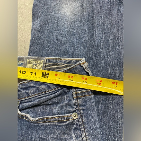 Converse One Star Jeans Womens Size 8 Blue Low Rise Straight Leg Stretch 30x31.5 - Picture 6 of 16